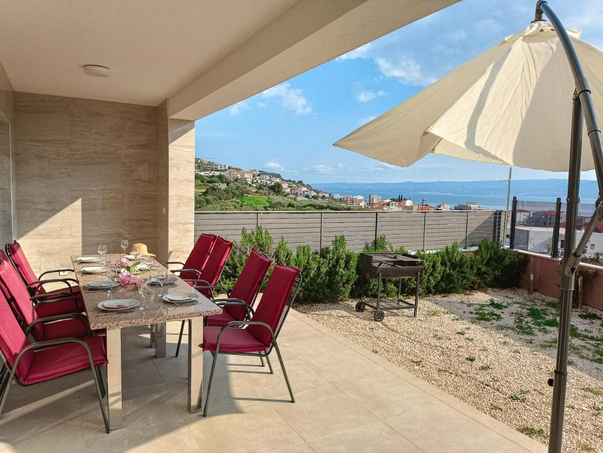 Modern Villa With Jacuzzi, Beautiful Sea View, Near Split! Villa 36A Подстрана Экстерьер фото