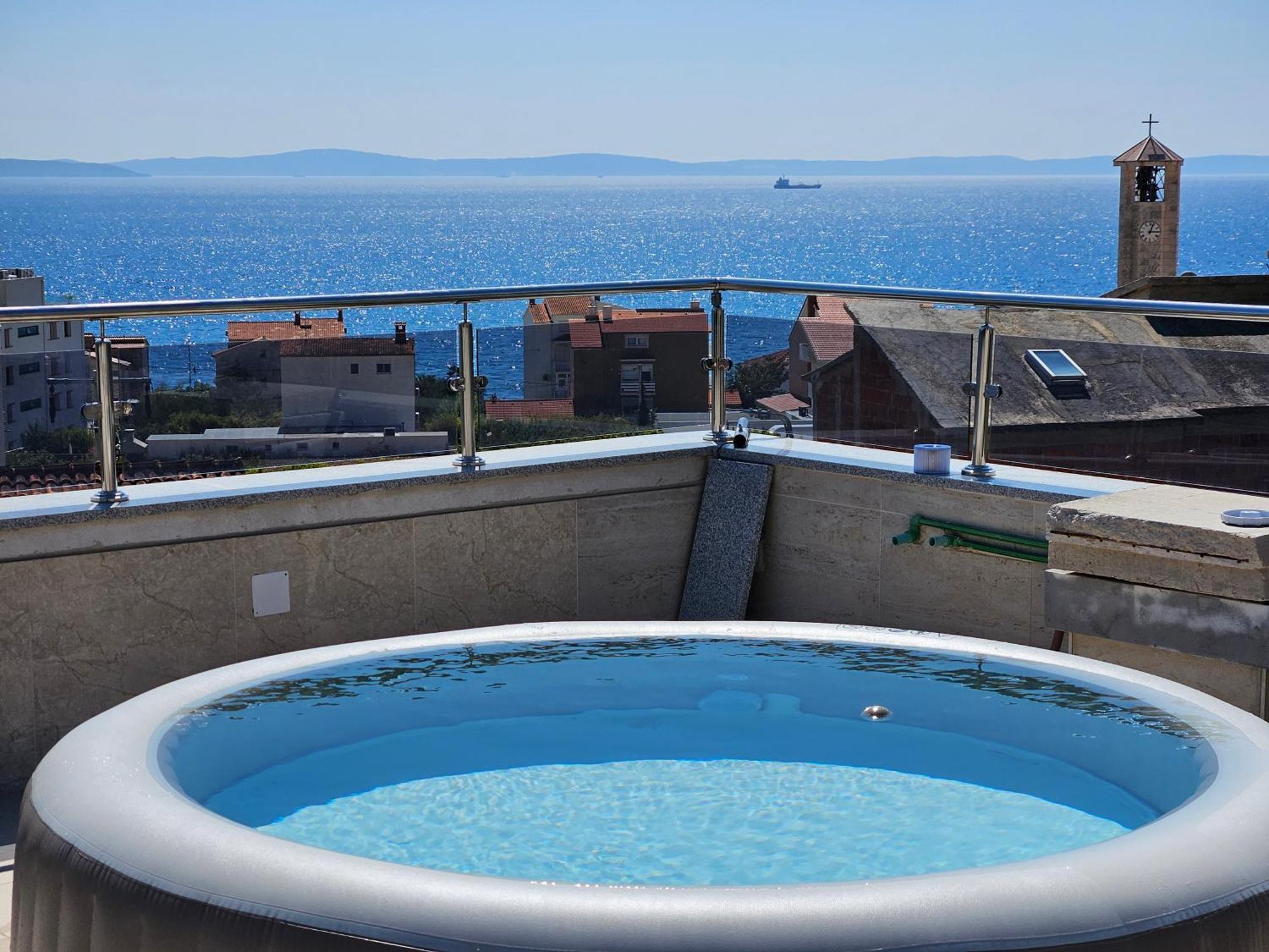 Modern Villa With Jacuzzi, Beautiful Sea View, Near Split! Villa 36A Подстрана Экстерьер фото
